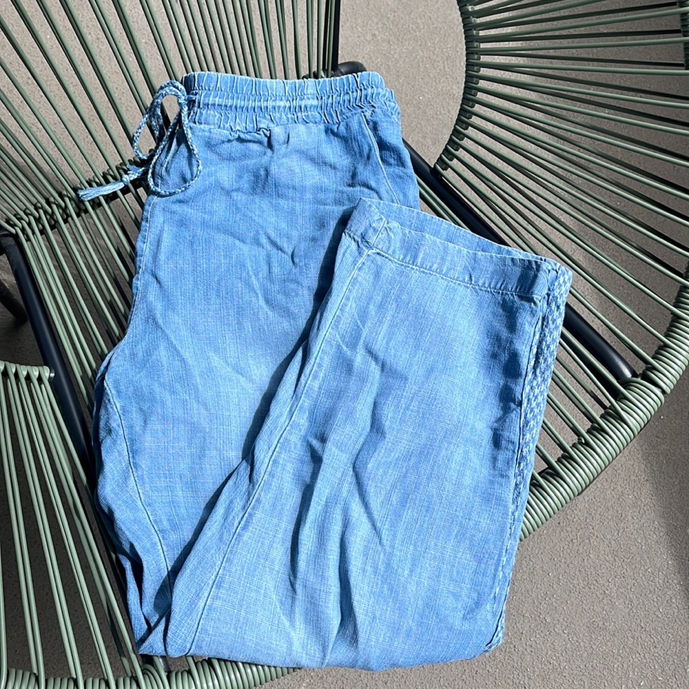 Denim style flowy pants